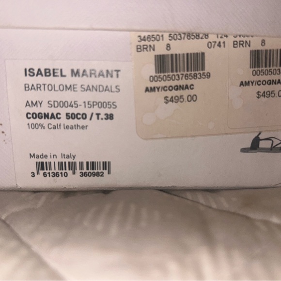ISABEL MARANT Brown leather Bartolome sandals size 38 (US8) - Picture 3 of 5